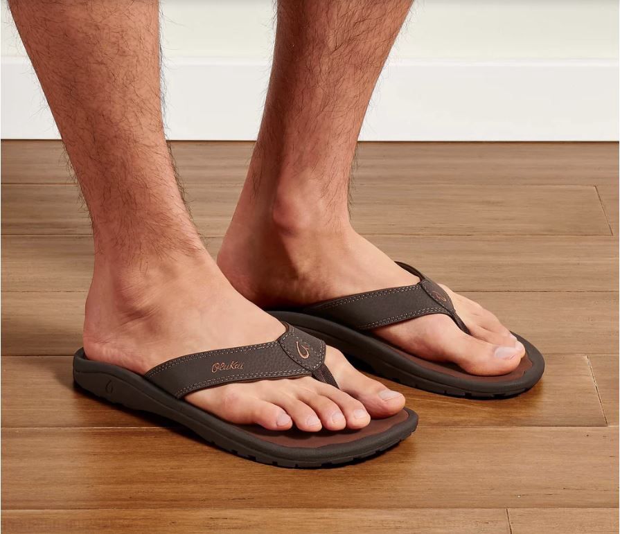 Olukai Ohana Men's Sandals, Color: Dk Java / Ray, Size: 9