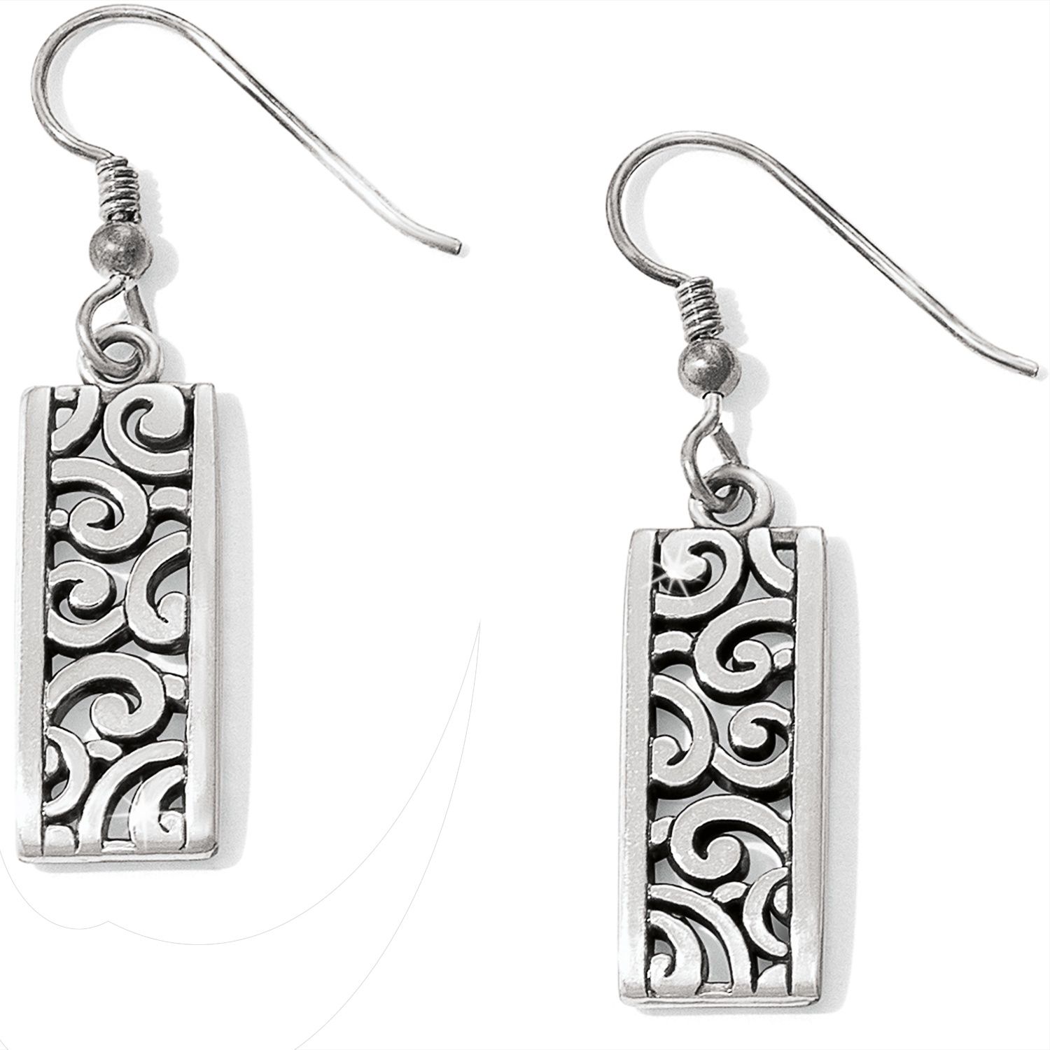 Brighton Deco Lace French Wire Earrings, Color: Silver