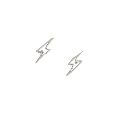 Tomas Jewelry Open Lightning Stud Earrings in Silver