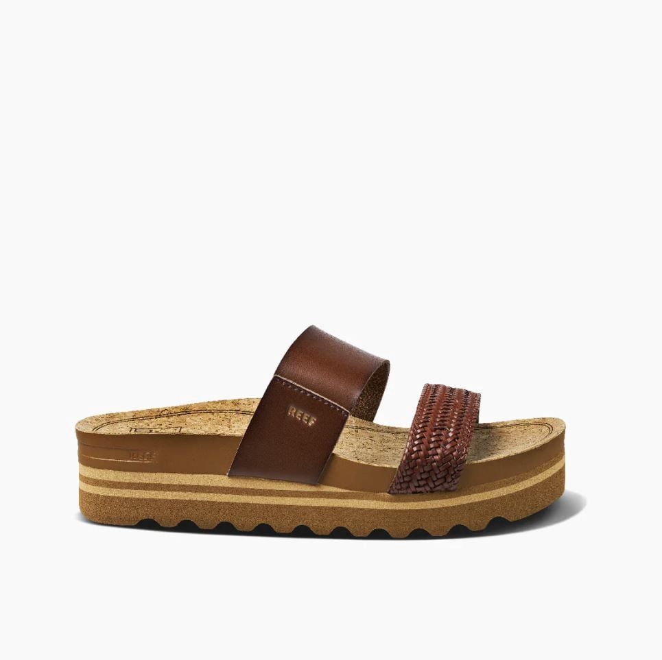Reef Cushion Vista Hi Women's Sandals, Color: Chocolate, Size: 6