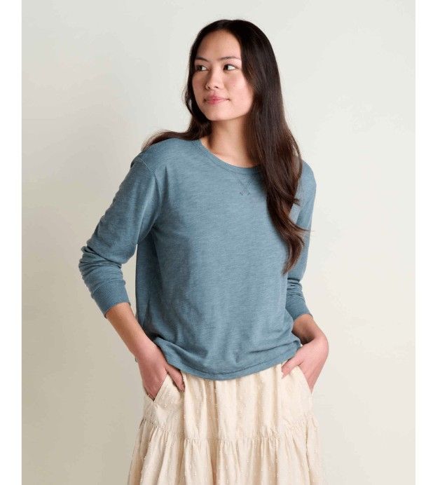 Toad&amp;Co Boundless Women's Jersey Long Sleeve Tee, Color: Ink, Size: Small