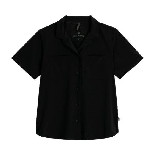 Royal Robbins Spotless Evolution Meadow Short Sleeve Women's Shirt, Color: Jet Black, Size: Small