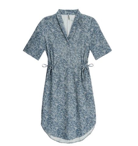 Royal Robbins Spotless Traveler Women's Dress Short Sleeve, Color: Deep Blue Briar Pt, Size: Small