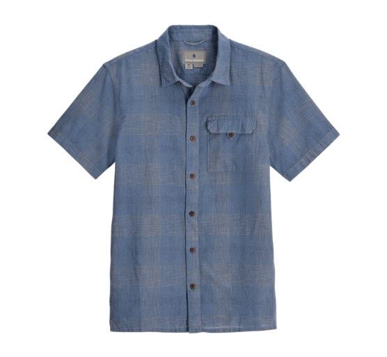 Royal Robbins Hempline Spaced Short Sleeve Men's Shirt, Color: Flint, Size: Medium