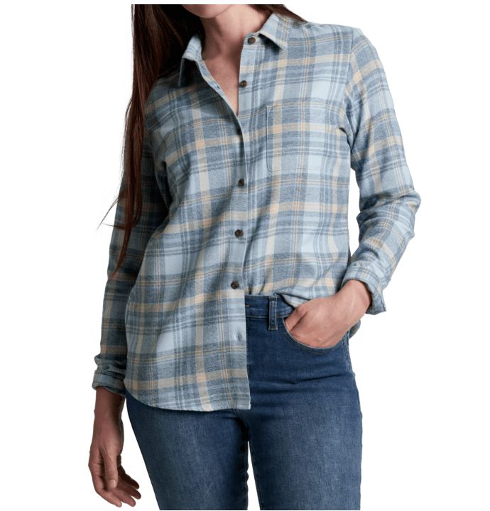 Kuhl Women's Whisper Flannel, Color: Riverside, Size: Small