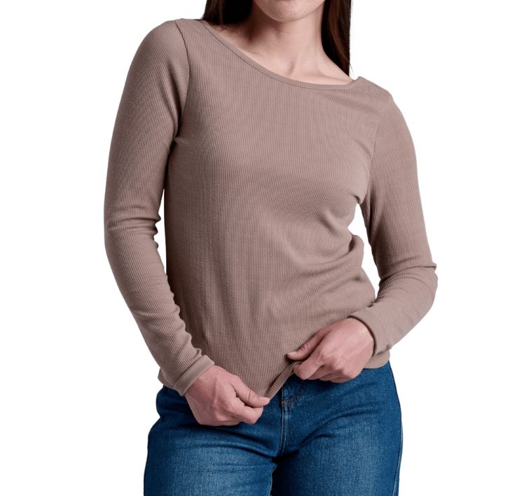 Kuhl Women's Remi Long Sleeve Shirt, Color: Latte, Size: Small