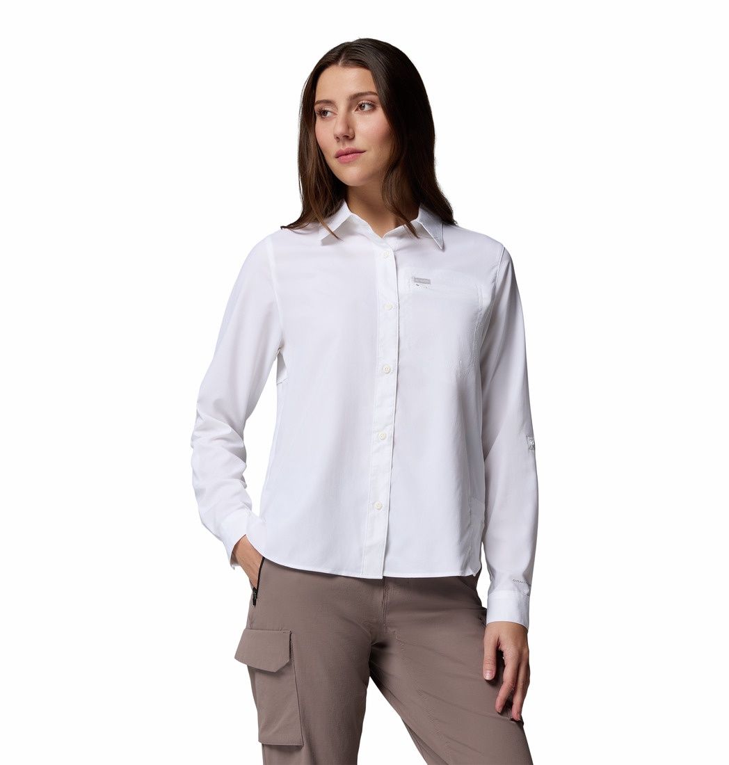 Columbia Silver Ridge Utility II Long Sleeve Women's Shirt, Color: White, Size: Small