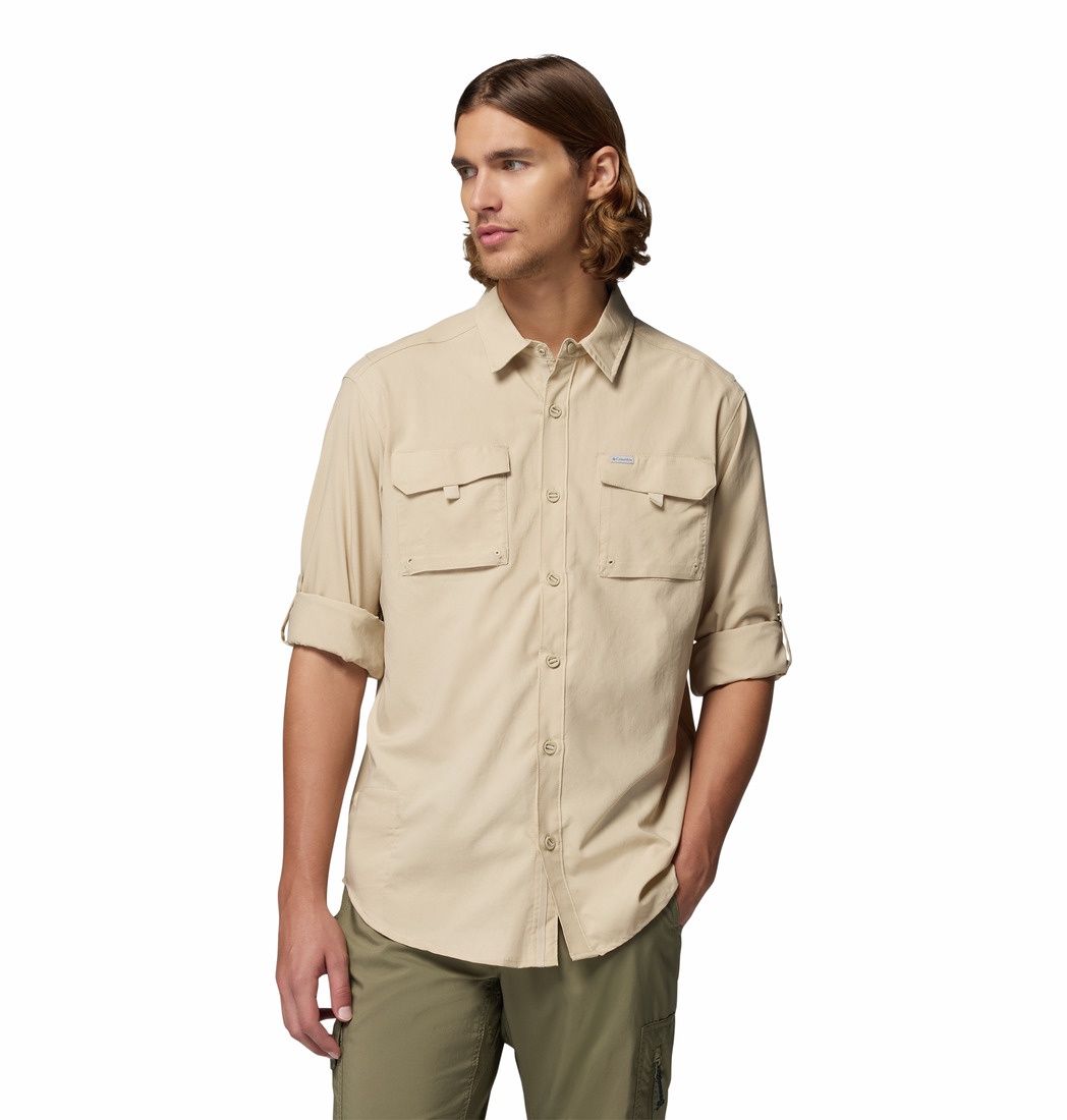 Columbia Silver Ridge Utility II Long Sleeve Men's Shirt, Color: Ancient Fossil, Size: Small