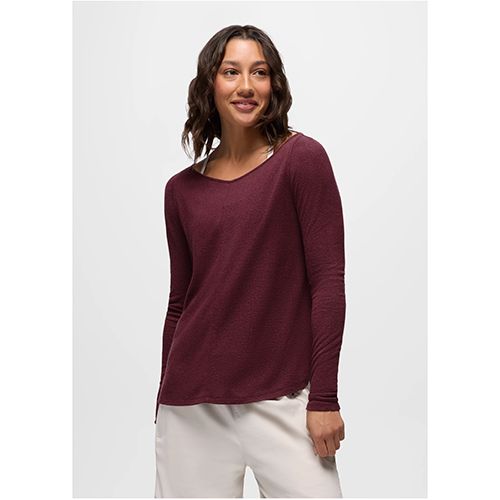 prAna New Moon LS, Women's-D, Color: Deep Vino, Size: XS