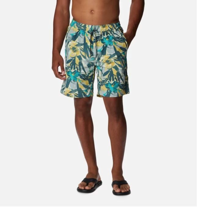 Men's Summerdry Short, 8 Inch Inseam, Color: Niagara Floriculture, Size: Small