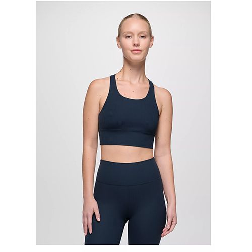 prAna Luxara Rib Racerback Bralette, Women's, Color: Stormy Night, Size: Small