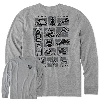Life is Good Men's Camp More Long Sleeve Tee Shirt