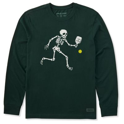 Life is Good Men's Pickle Skeleton Long Sleeve Tee Shirt