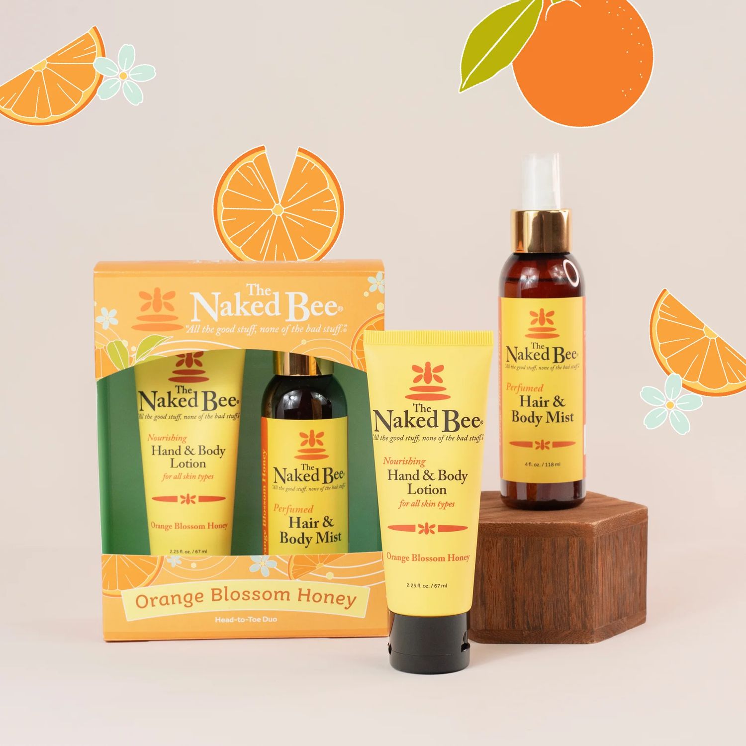 Naked Bee Head-to-Toe Duo Gift Set, Fragrance: Orange Blossom Honey