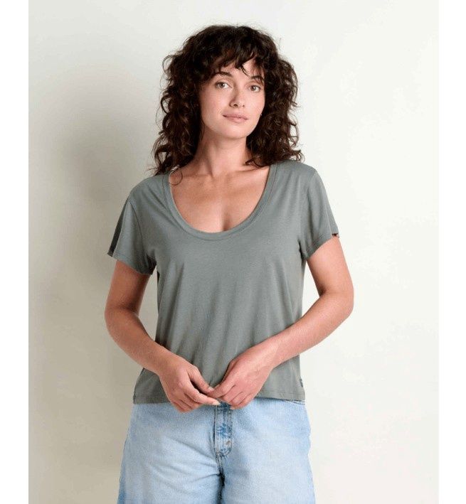 Toad&amp;Co Whisper Women's Tee Shirt, Color: Slate, Size: Small