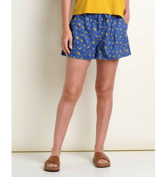 Toad&amp;Co Taj Hemp Women's Pull-On Short, Color: River Print, Size: XS