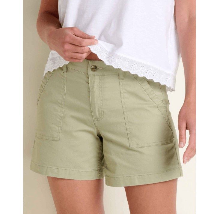 Toad&amp;Co Earthworks Women's Camp Short, Color: Yucca, Size: 2
