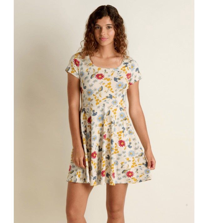 Toad&amp;Co Abele Women's Dress, Color: Almond Print, Size: XS