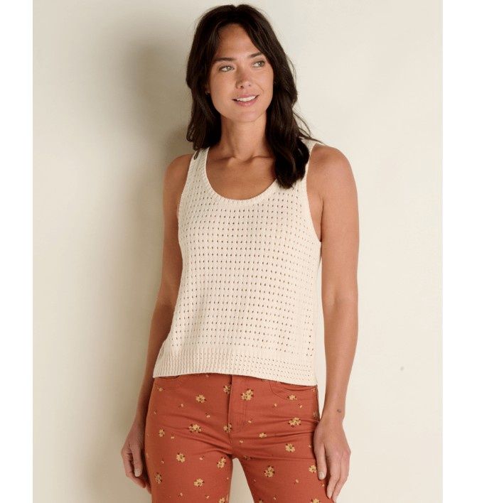 Toad&amp;Co Bianca Pointelle Women's Tank, Color: Salt, Size: XS