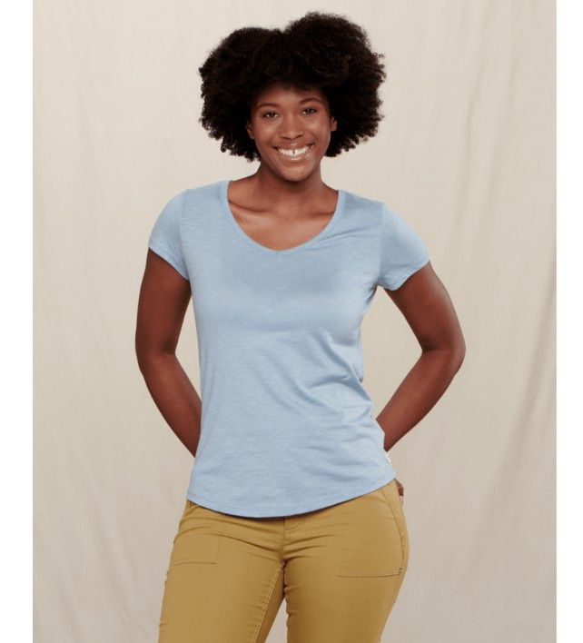 Toad&amp;Co Marley Women's Tee Shirt, Color: Weathered Blue, Size: Small