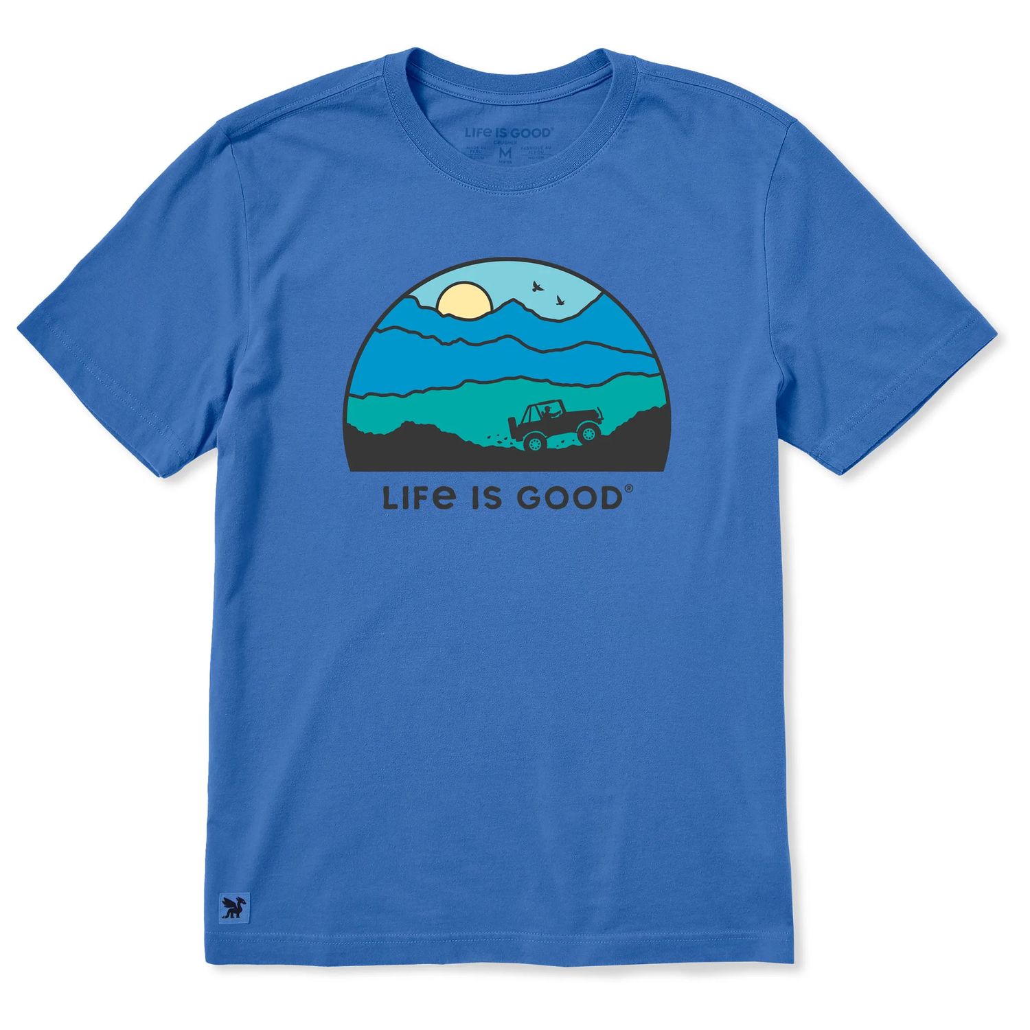 Life is Good Men's ATV Sunset Short Sleeve Tee Shirt, Color: Athletic Blue, Size: Large