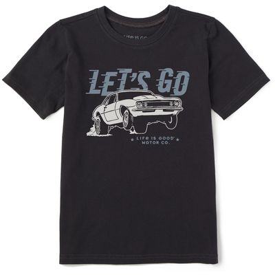Kids Let's Go Drag Race Car Short Sleeve Tee Shirt