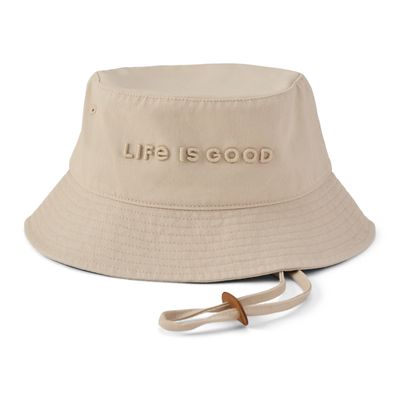 Adult Unisex Life Is Good Crafty Wordmark Bucket Hat