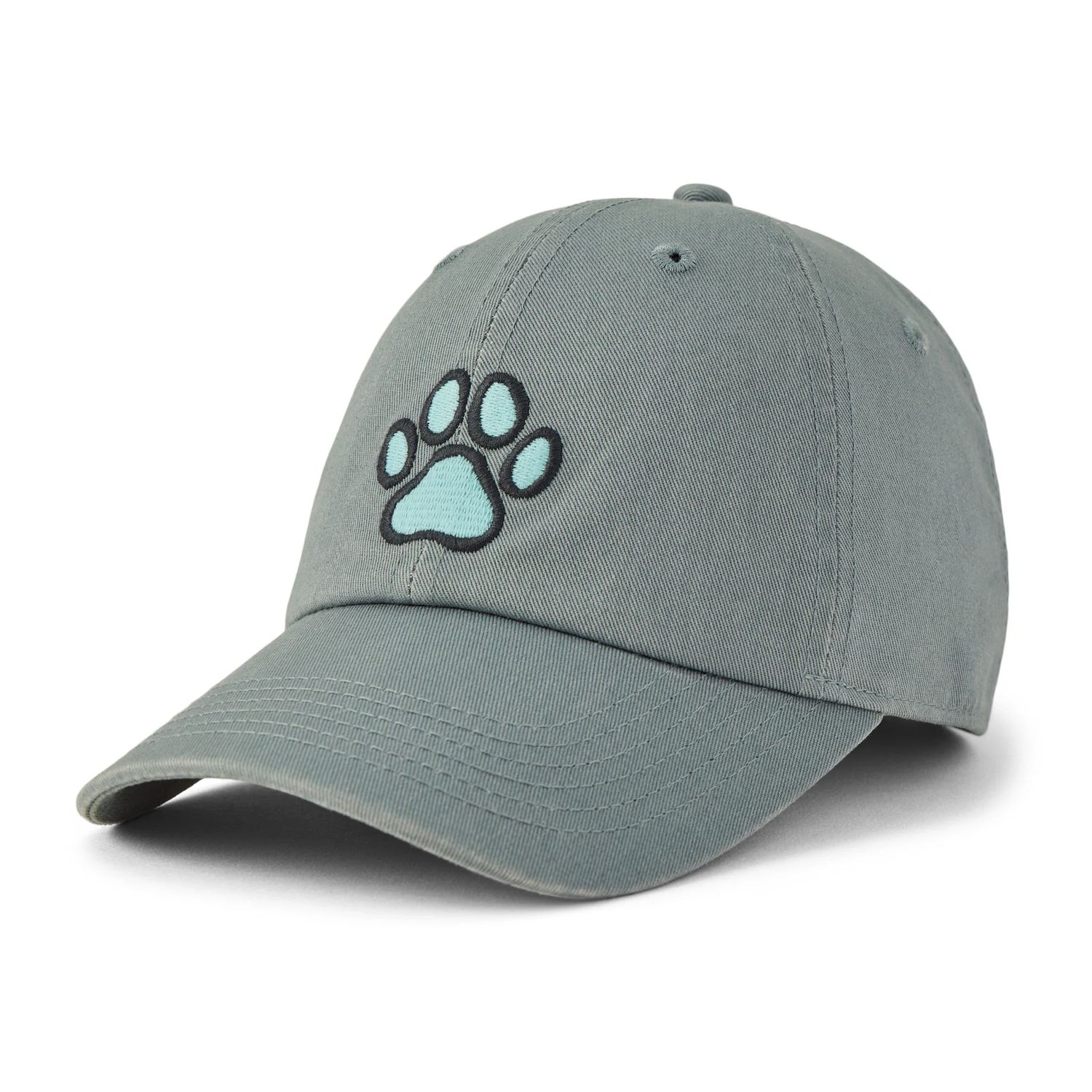 Life is Good Adult Unisex Vintage Paw Chill Cap, Color: Slate Blue, Size: OS
