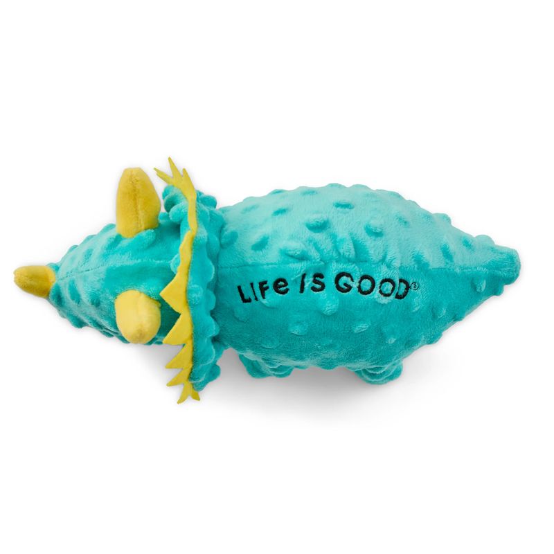 Life is Good Triceratops Plush Dog Toy
