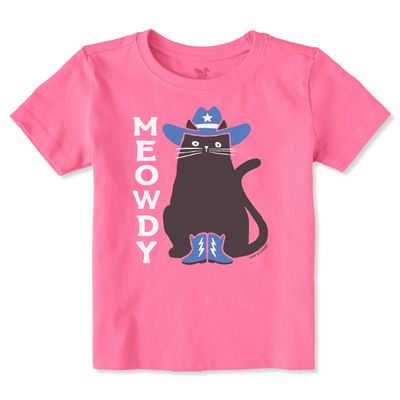 Meowdy Cat Boots And Hat Short Sleeve Toddler Tee Shirt