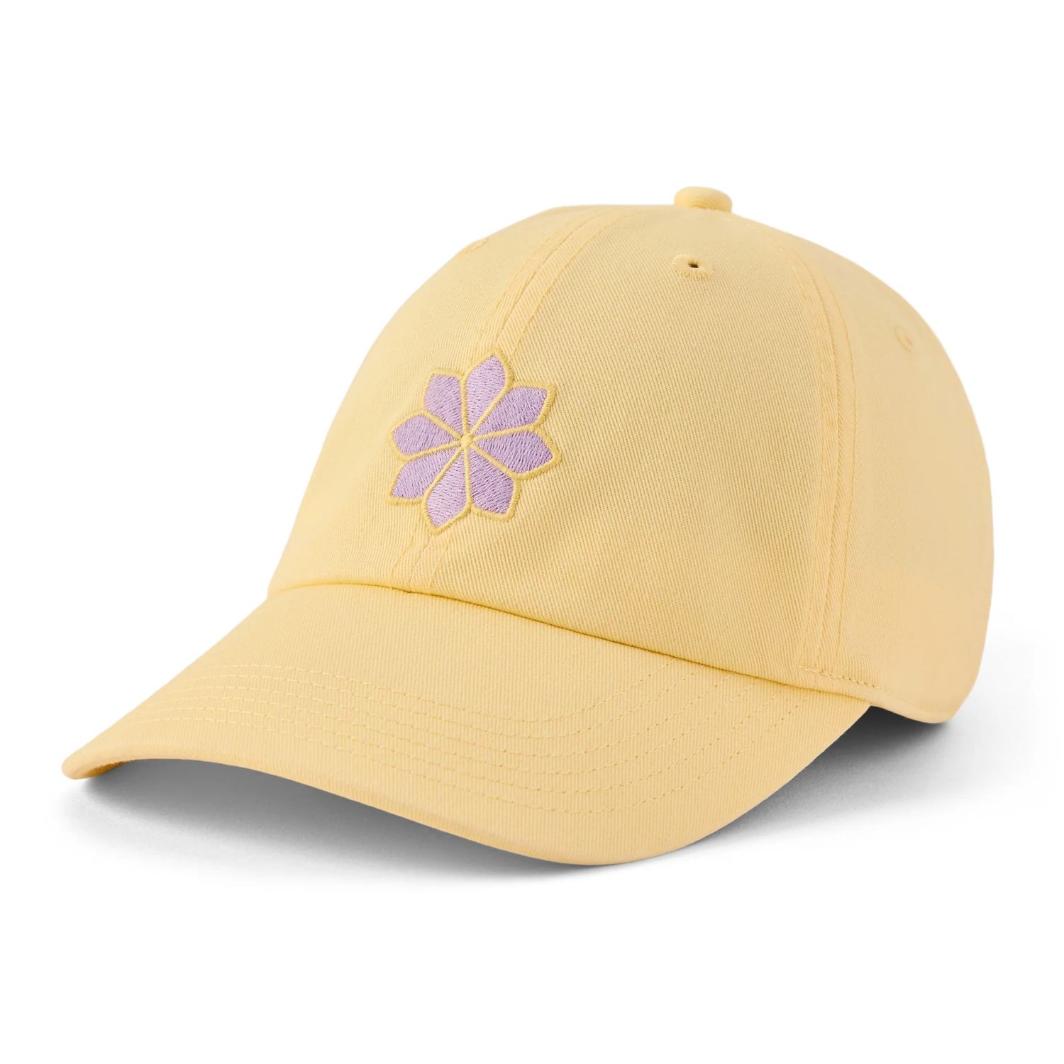 Life is Good Adult Unisex Angular Flower Chill Cap, Color: Sandy Yellow, Size: OS