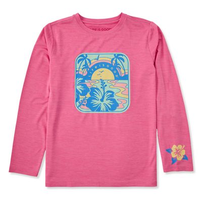 Kids Melting Tropical Sea Long Sleeve Tee Shirt