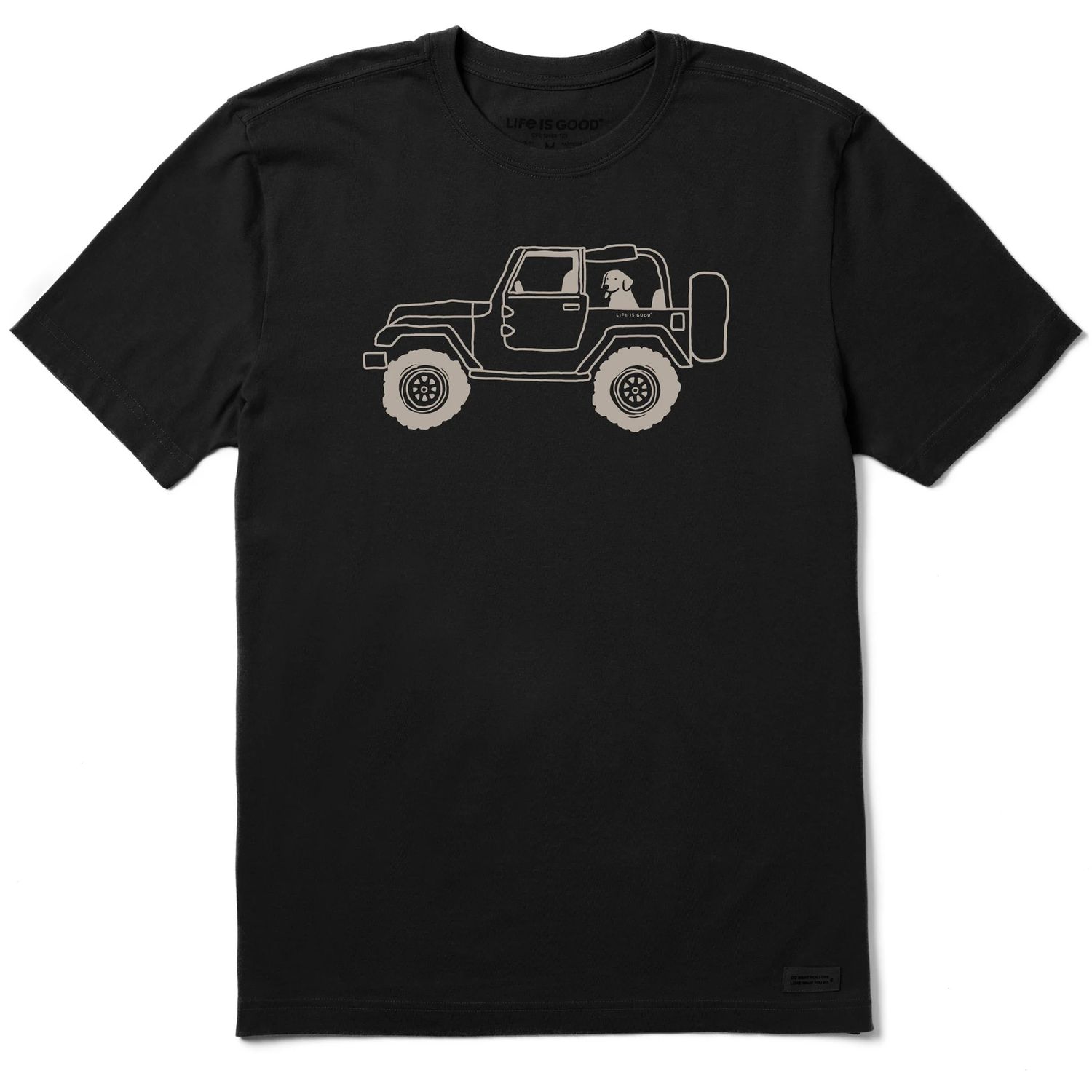 Life is Good Men's ATV W Favorite Passenger Short Sleeve Tee Shirt, Color: Faded Black, Size: Large