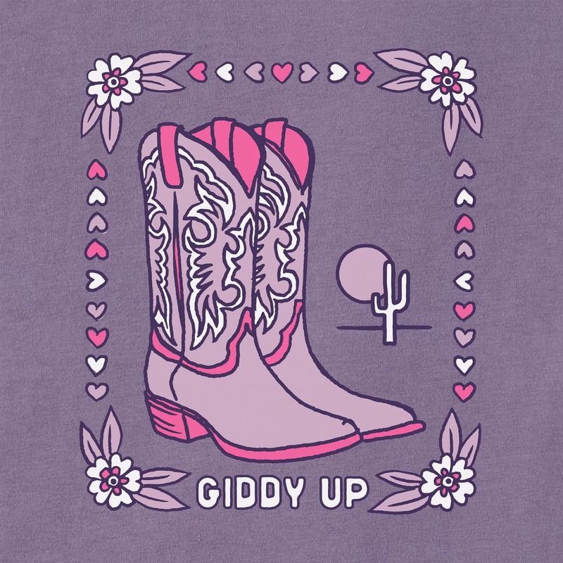 Life is Good Kids Giddy Up Flora Boots Short Sleeve Tee Shirt