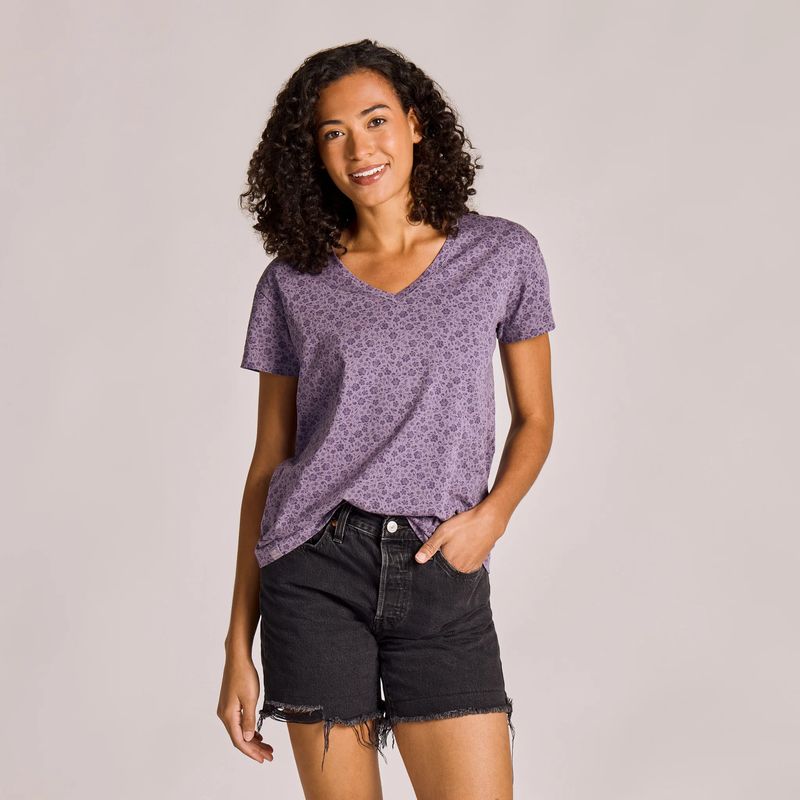 Women's Paw Floral Pattern Tee Shirt