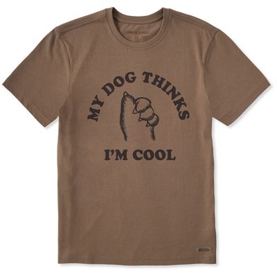 Men's My Dog Thinks I'M Cool Paws Up Short Sleeve Tee Shirt