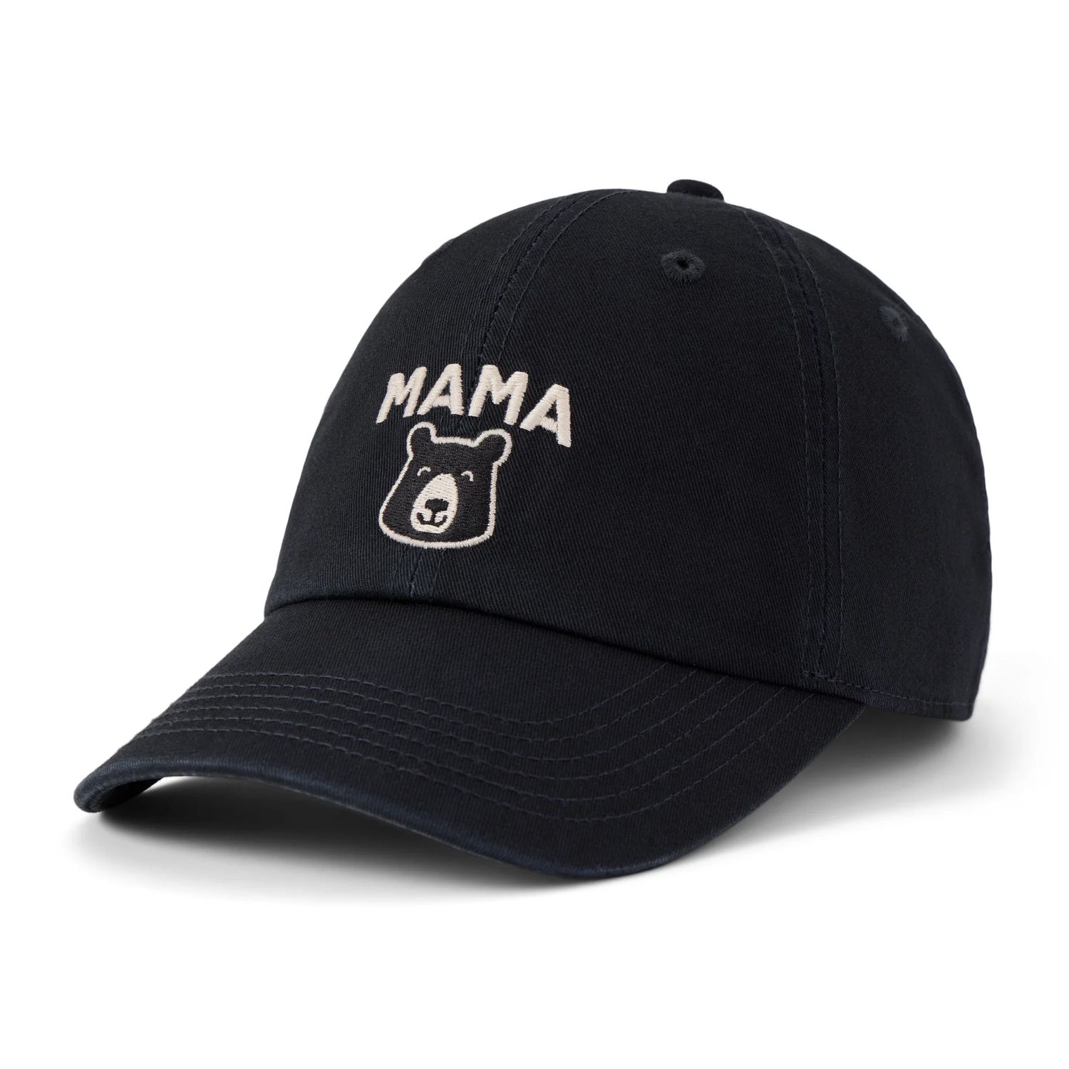Life is Good Adult Unisex Mama Bear-Head Chill Cap, Color: True Black, Size: OS
