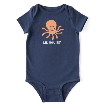 Infant Lil' Squirt Octopus Short Sleeve  Bodysuit