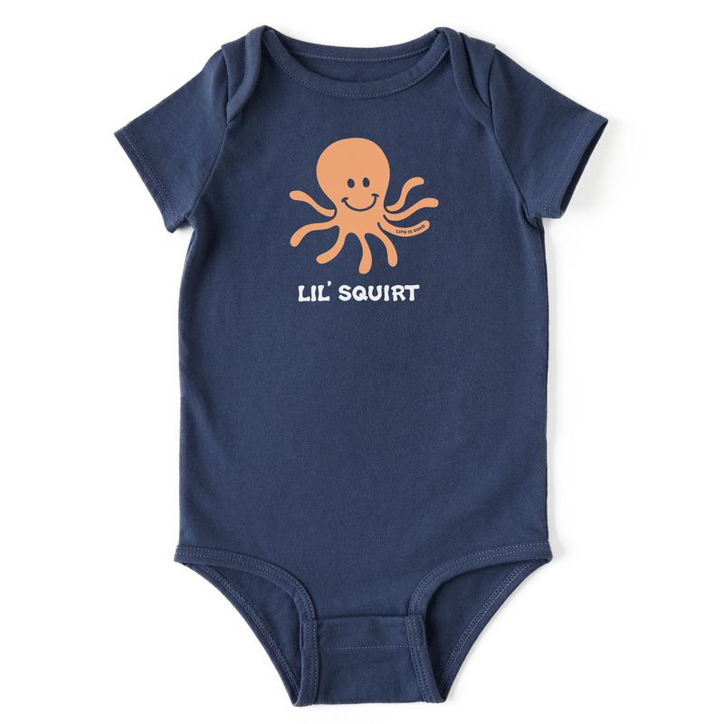 Infant Lil' Squirt Octopus Short Sleeve  Bodysuit