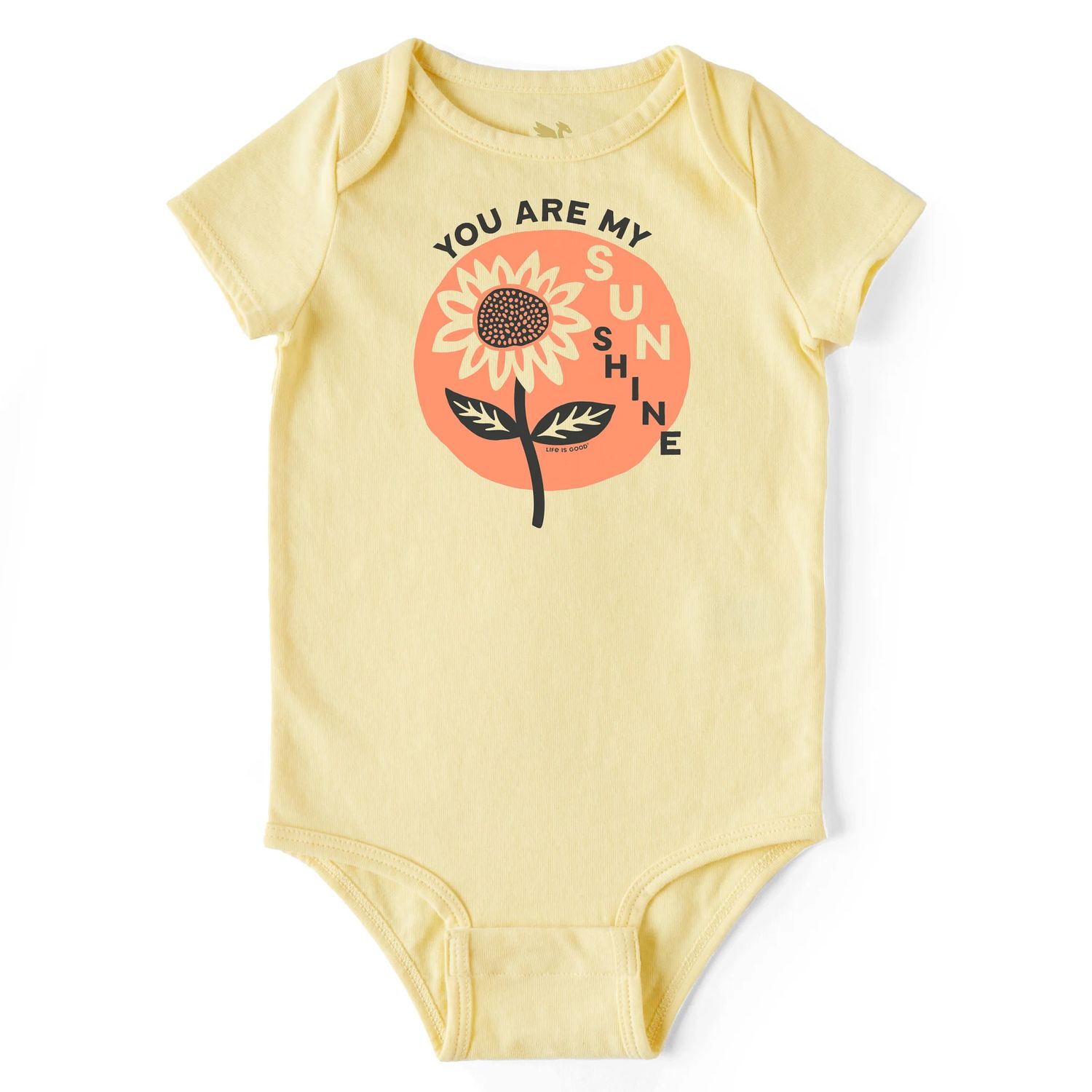 Infant You Are My Sunflower Short Sleeve Bodysuit, Color: Sandy Yellow, Size: 0-3