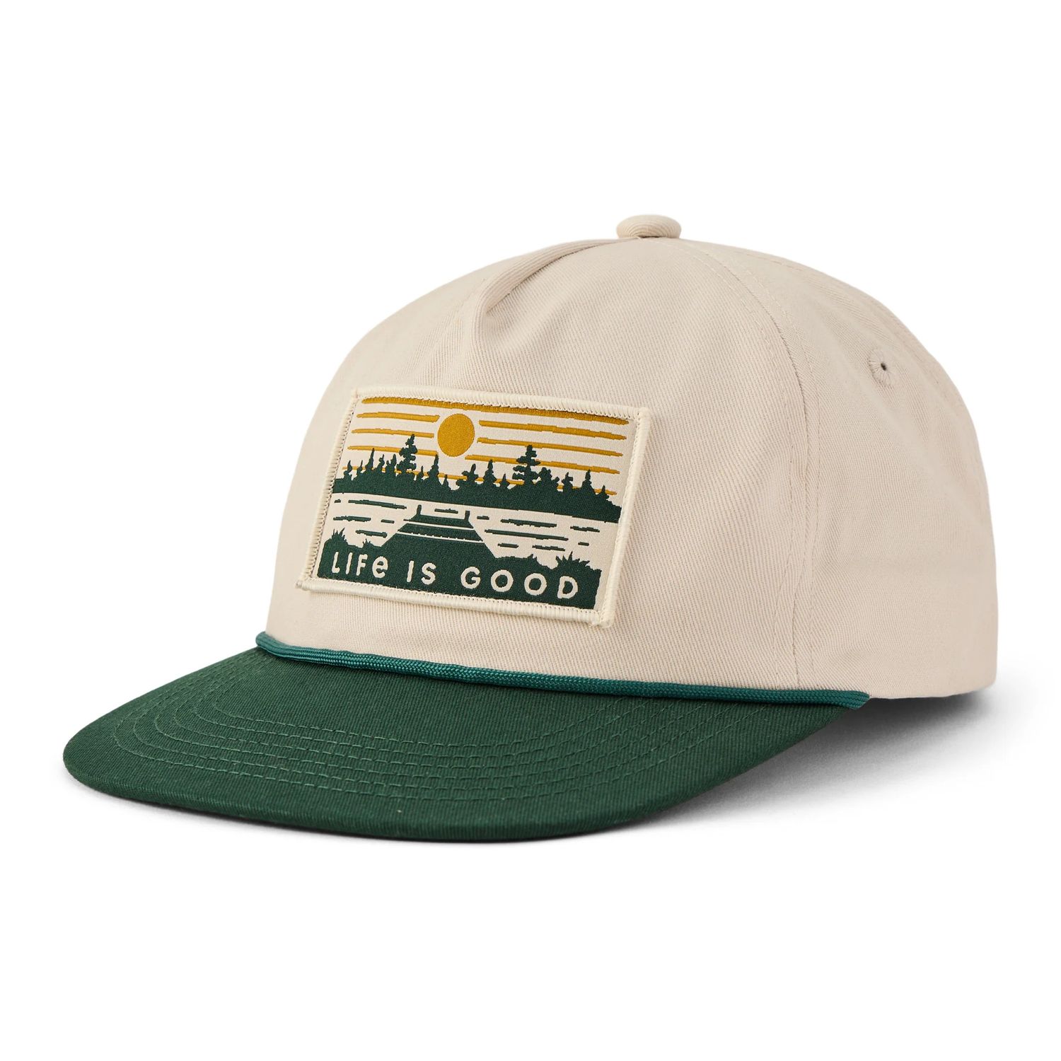 Life is Good Adult Unisex Scenic Dock Twill Rope Hat, Color: Birch White, Size: OS