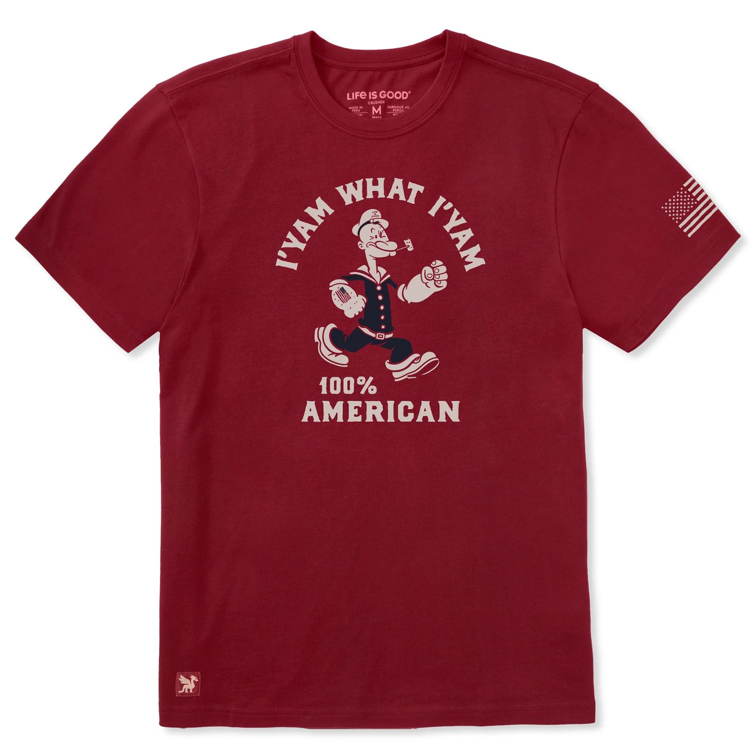 Men's I'Yam What I'Yam Short Sleeve Tee Shirt, Color: Adirondack Red, Size: Small