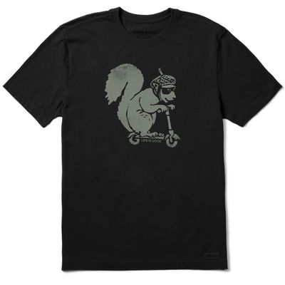 Men's Squirrel Scooter Short Sleeve Tee Shirt