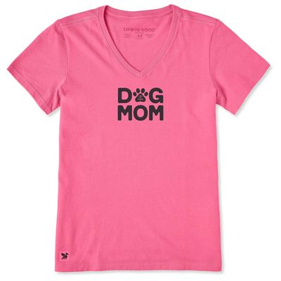 Women's Paw Dog Mom Short Sleeve Tee Shirt