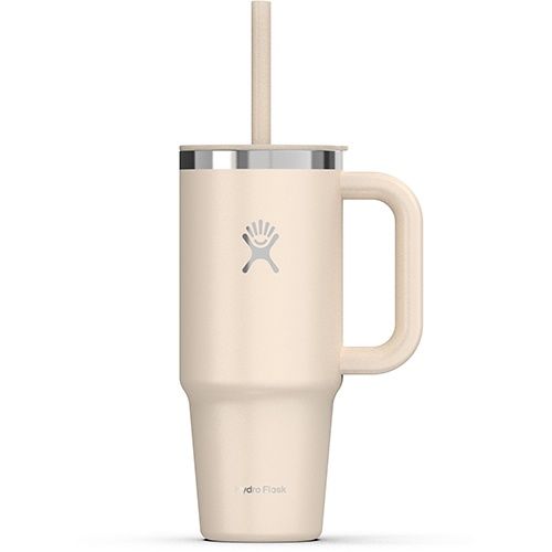 24 Oz Travel Tumbler, Color: Glimmer Cream