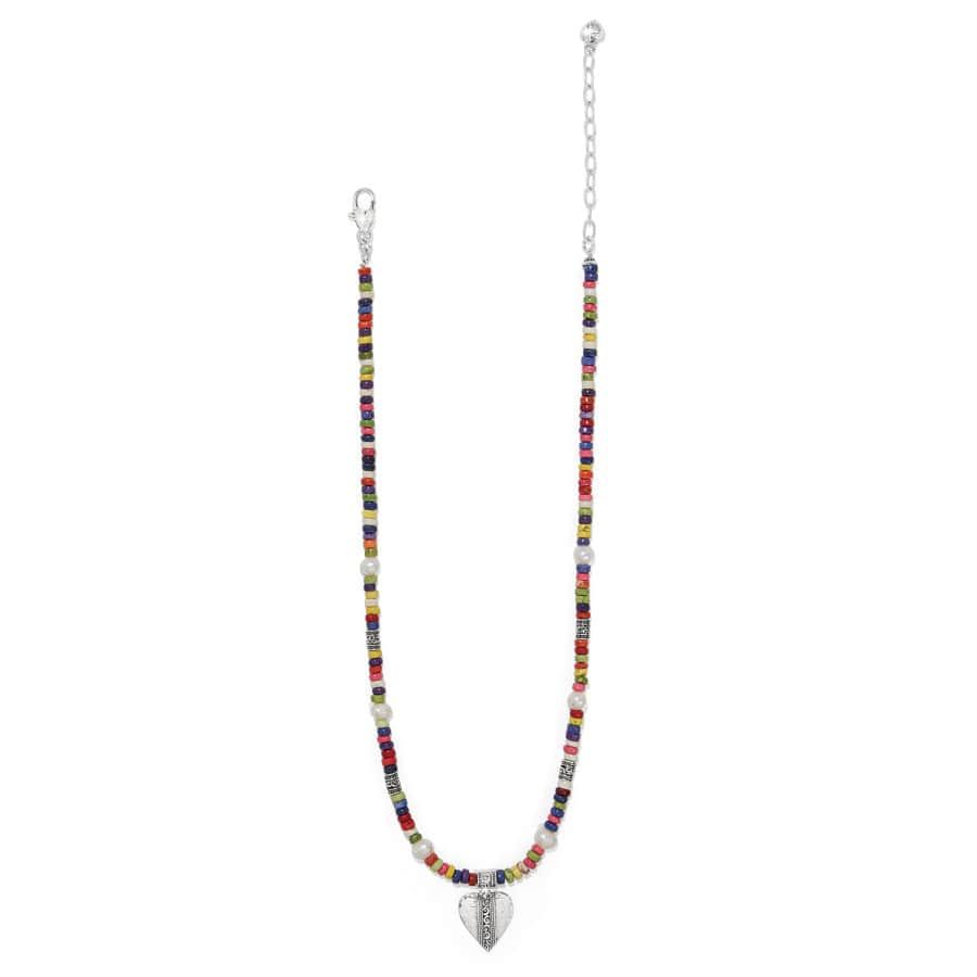 Brighton Mingle Medley Petite Beaded Necklace, Color: Silver/Multi