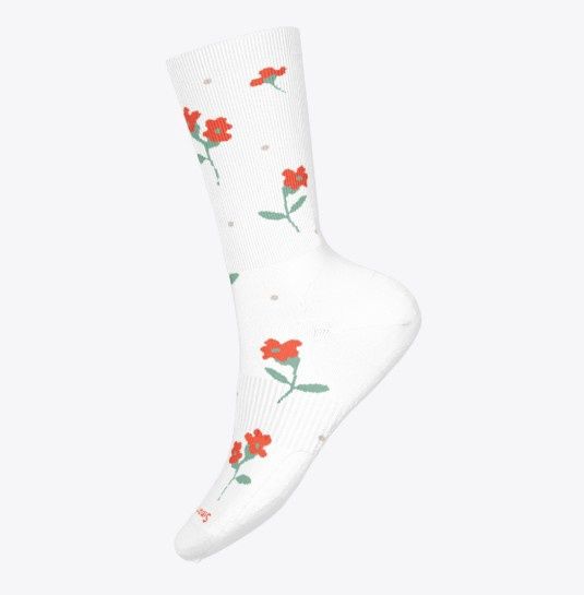 Smartwool Women's Everyday Garden Gala Crew Socks, Color: White-D, Size: Small