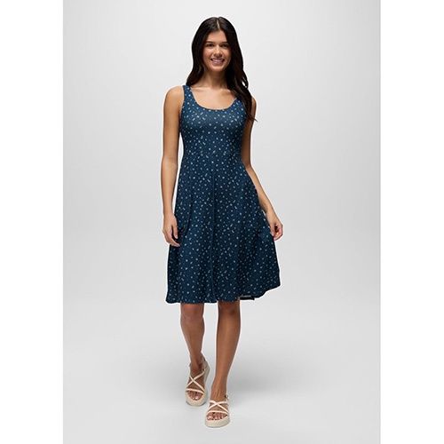 prAna Corinne Dress, Women's, Color: Bluff Blue Spring Fling, Size: XS