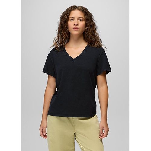 prAna Everyday V-Neck Tee, Women's, Color: Black-D, Size: XS