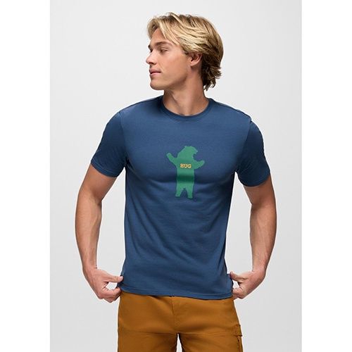 prAna Bear Squeeze Journeyman Short Sleeve Tee, Men's, Color: Bluff Blue-D, Size: XXL